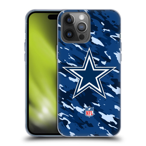 NFL Dallas Cowboys Logo Camou Soft Gel Case for Apple iPhone 14 Pro Max