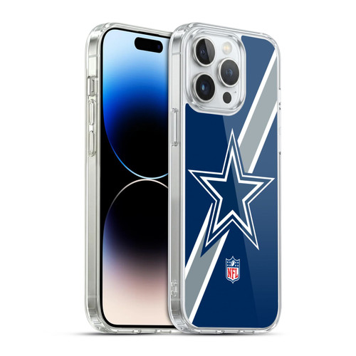 NFL Dallas Cowboys Logo Stripes Soft Gel Case for Apple iPhone 14 Pro Max