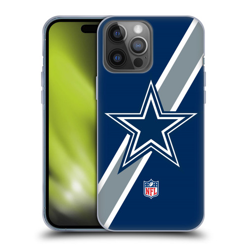 NFL Dallas Cowboys Logo Stripes Soft Gel Case for Apple iPhone 14 Pro Max