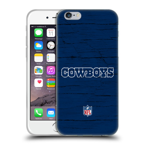 NFL Dallas Cowboys Logo Distressed Look Soft Gel Case for Apple iPhone 6 / iPhone 6s