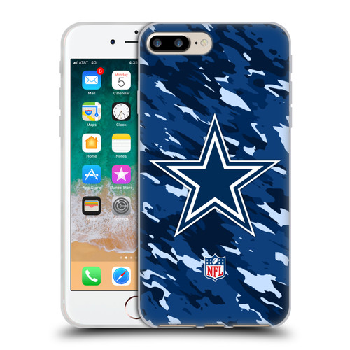 NFL Dallas Cowboys Logo Camou Soft Gel Case for Apple iPhone 7 Plus / iPhone 8 Plus