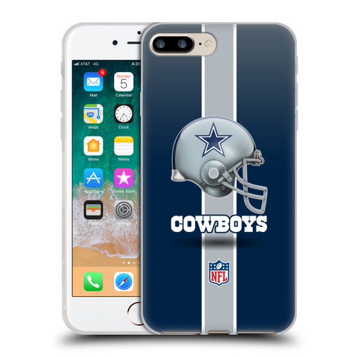 NFL Dallas Cowboys Logo Helmet Soft Gel Case for Apple iPhone 7 Plus / iPhone 8 Plus