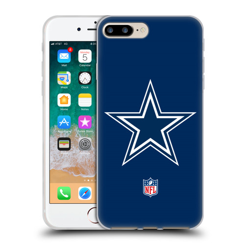NFL Dallas Cowboys Logo Plain Soft Gel Case for Apple iPhone 7 Plus / iPhone 8 Plus