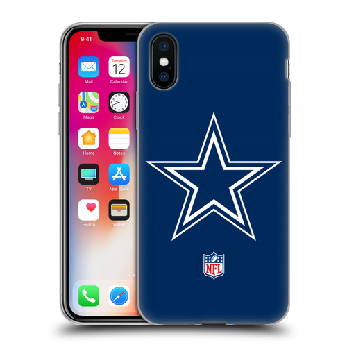 NFL Dallas Cowboys Logo Plain Soft Gel Case for Apple iPhone X / iPhone XS