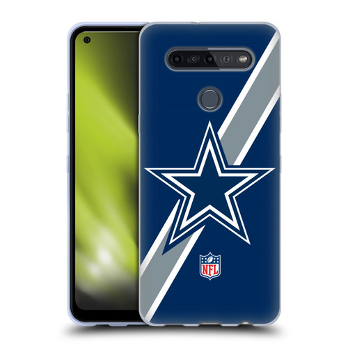 NFL Dallas Cowboys Logo Stripes Soft Gel Case for LG K51S