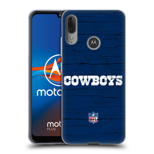 NFL Dallas Cowboys Logo Distressed Look Soft Gel Case for Motorola Moto E6 Plus