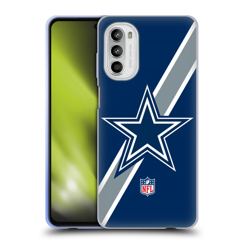 NFL Dallas Cowboys Logo Stripes Soft Gel Case for Motorola Moto G52