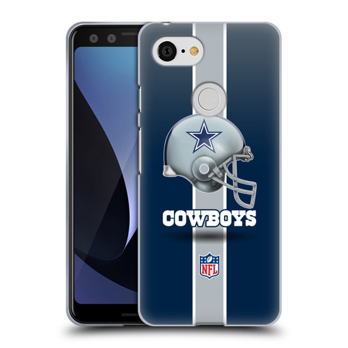NFL Dallas Cowboys Logo Helmet Soft Gel Case for Google Pixel 3