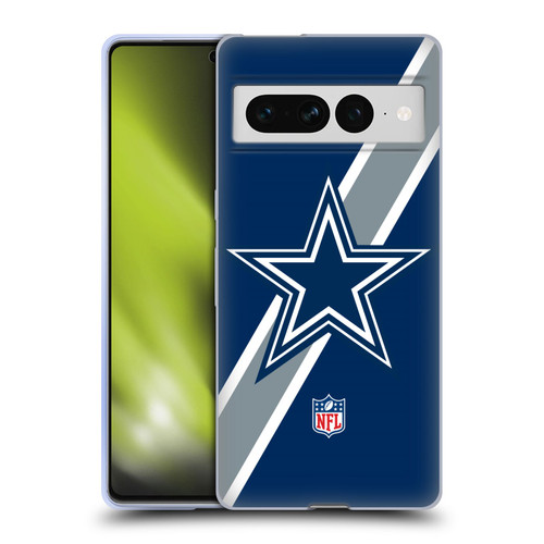 NFL Dallas Cowboys Logo Stripes Soft Gel Case for Google Pixel 7 Pro