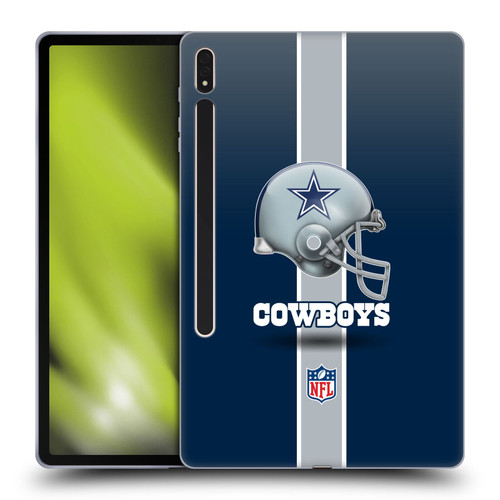 NFL Dallas Cowboys Logo Helmet Soft Gel Case for Samsung Galaxy Tab S8 Plus