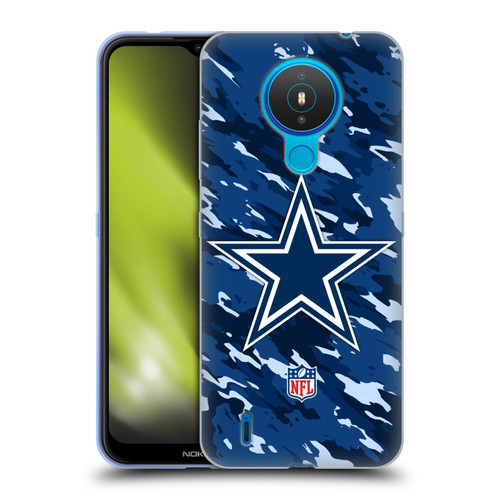 NFL Dallas Cowboys Logo Camou Soft Gel Case for Nokia 1.4