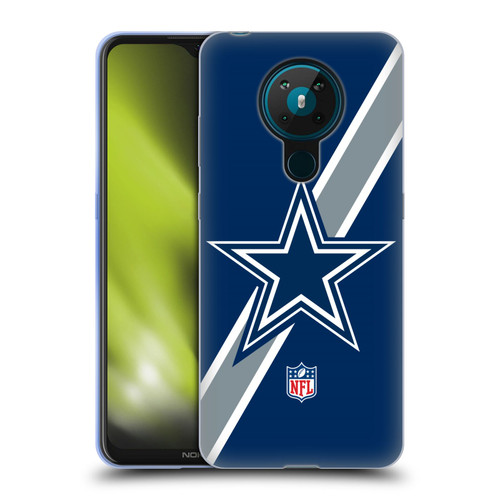 NFL Dallas Cowboys Logo Stripes Soft Gel Case for Nokia 5.3