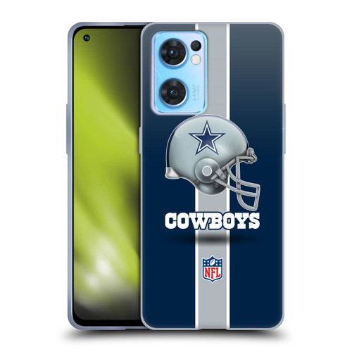 NFL Dallas Cowboys Logo Helmet Soft Gel Case for OPPO Reno7 5G / Find X5 Lite