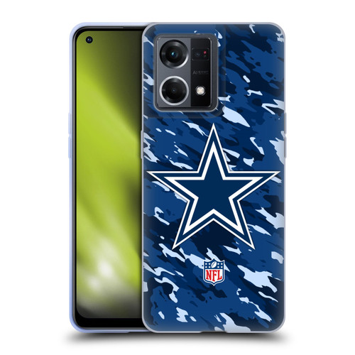 NFL Dallas Cowboys Logo Camou Soft Gel Case for OPPO Reno8 4G