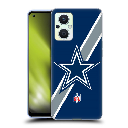 NFL Dallas Cowboys Logo Stripes Soft Gel Case for OPPO Reno8 Lite