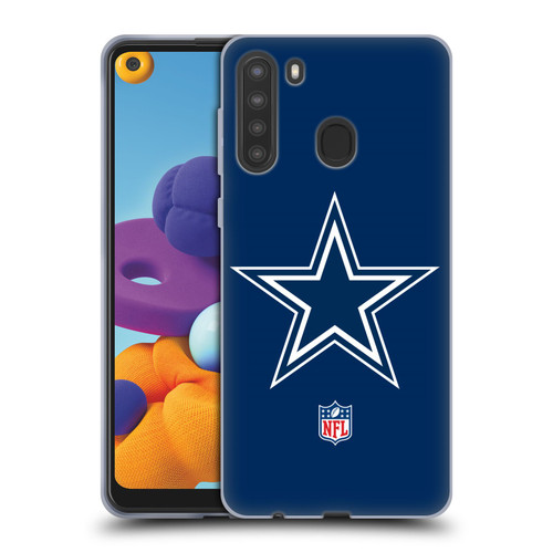 NFL Dallas Cowboys Logo Plain Soft Gel Case for Samsung Galaxy A21 (2020)