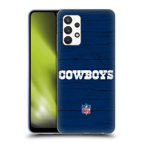 NFL Dallas Cowboys Logo Distressed Look Soft Gel Case for Samsung Galaxy A32 (2021)