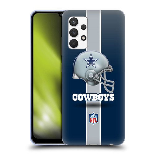 NFL Dallas Cowboys Logo Helmet Soft Gel Case for Samsung Galaxy A32 (2021)