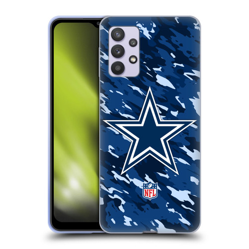 NFL Dallas Cowboys Logo Camou Soft Gel Case for Samsung Galaxy A32 5G / M32 5G (2021)