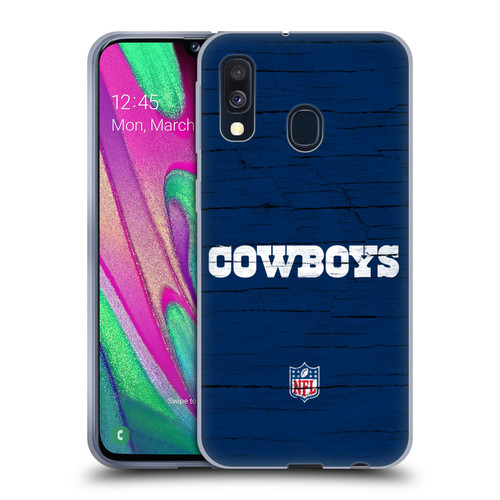 NFL Dallas Cowboys Logo Distressed Look Soft Gel Case for Samsung Galaxy A40 (2019)