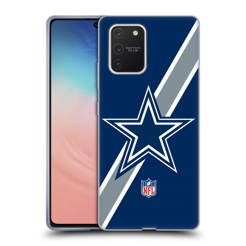 NFL Dallas Cowboys Logo Stripes Soft Gel Case for Samsung Galaxy S10 Lite