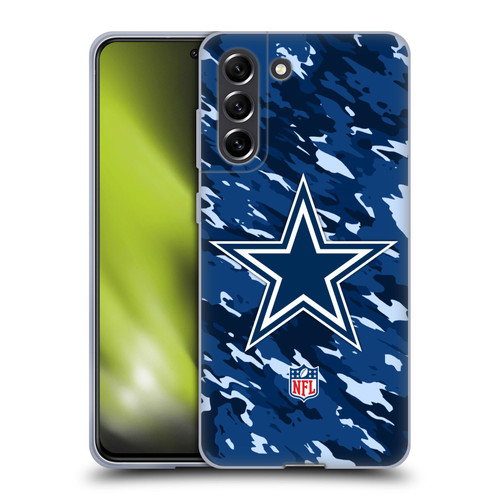 NFL Dallas Cowboys Logo Camou Soft Gel Case for Samsung Galaxy S21 FE 5G