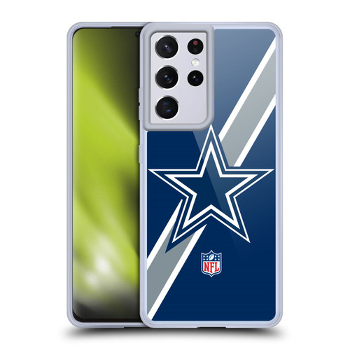 NFL Dallas Cowboys Logo Stripes Soft Gel Case for Samsung Galaxy S21 Ultra 5G