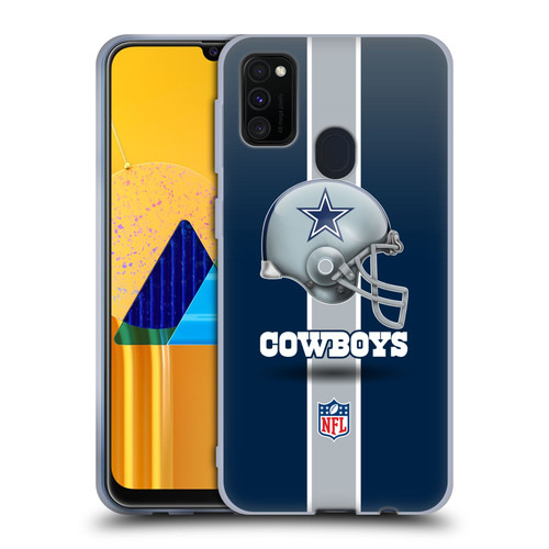 NFL Dallas Cowboys Logo Helmet Soft Gel Case for Samsung Galaxy M30s (2019)/M21 (2020)