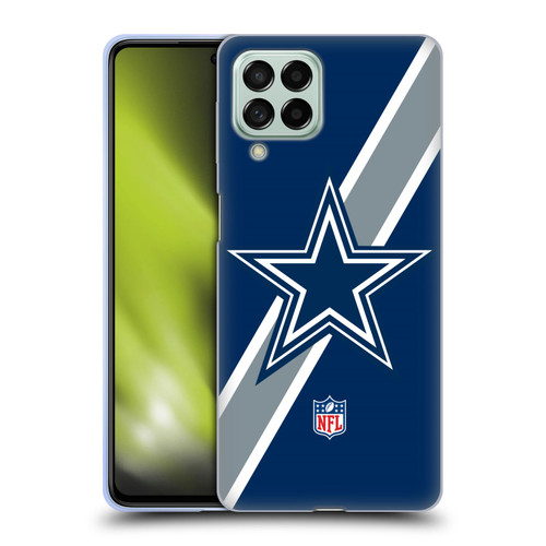 NFL Dallas Cowboys Logo Stripes Soft Gel Case for Samsung Galaxy M53 (2022)