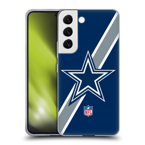 NFL Dallas Cowboys Logo Stripes Soft Gel Case for Samsung Galaxy S22 5G