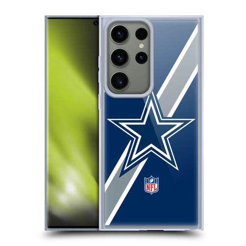 NFL Dallas Cowboys Logo Stripes Soft Gel Case for Samsung Galaxy S23 Ultra 5G