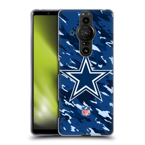 NFL Dallas Cowboys Logo Camou Soft Gel Case for Sony Xperia Pro-I