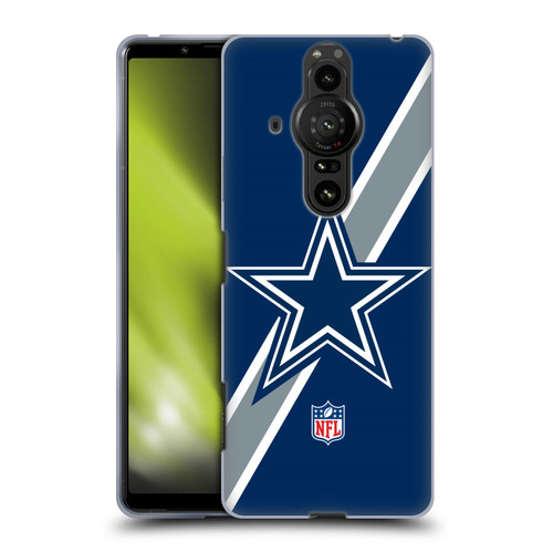 NFL Dallas Cowboys Logo Stripes Soft Gel Case for Sony Xperia Pro-I