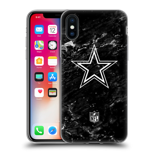 NFL Dallas Cowboys Artwork Marble Soft Gel Case for Apple iPhone X / iPhone XS
