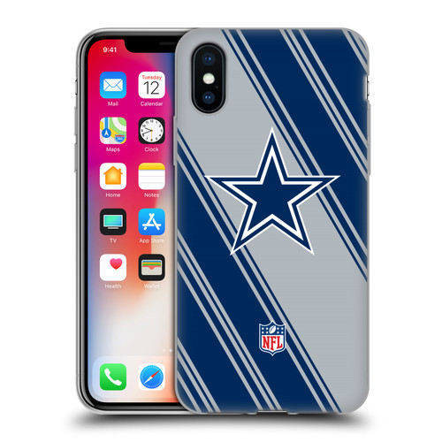 NFL Dallas Cowboys Artwork Stripes Soft Gel Case for Apple iPhone X / iPhone XS