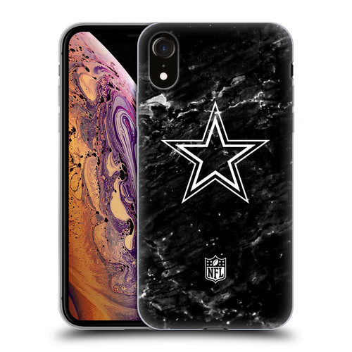 NFL Dallas Cowboys Artwork Marble Soft Gel Case for Apple iPhone XR