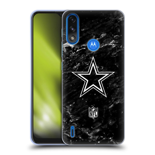 NFL Dallas Cowboys Artwork Marble Soft Gel Case for Motorola Moto E7 Power / Moto E7i Power