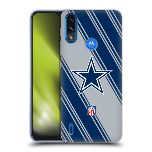 NFL Dallas Cowboys Artwork Stripes Soft Gel Case for Motorola Moto E7 Power / Moto E7i Power