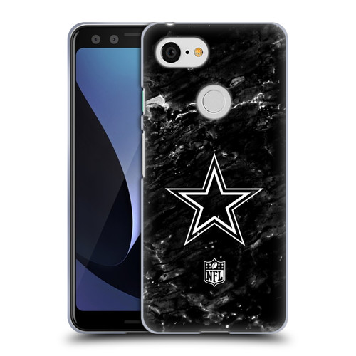 NFL Dallas Cowboys Artwork Marble Soft Gel Case for Google Pixel 3