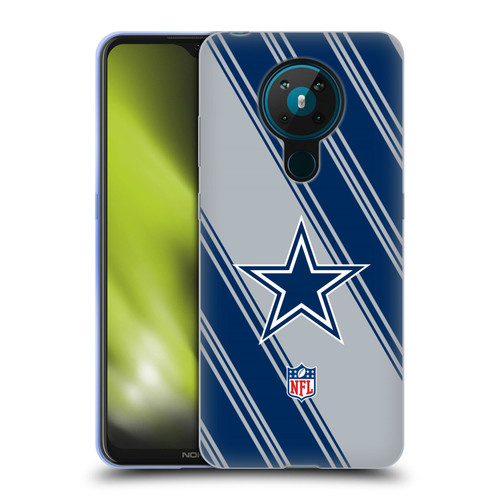 NFL Dallas Cowboys Artwork Stripes Soft Gel Case for Nokia 5.3