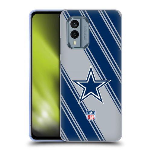 NFL Dallas Cowboys Artwork Stripes Soft Gel Case for Nokia X30