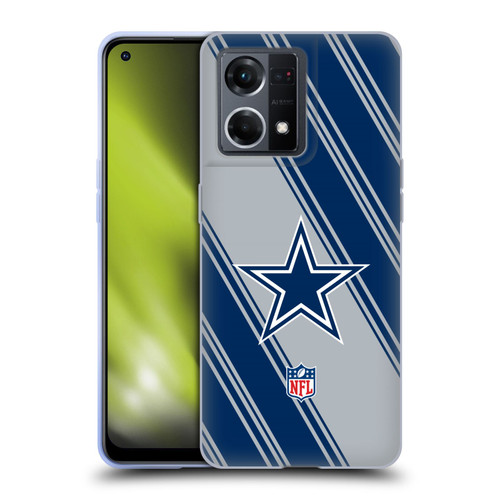NFL Dallas Cowboys Artwork Stripes Soft Gel Case for OPPO Reno8 4G