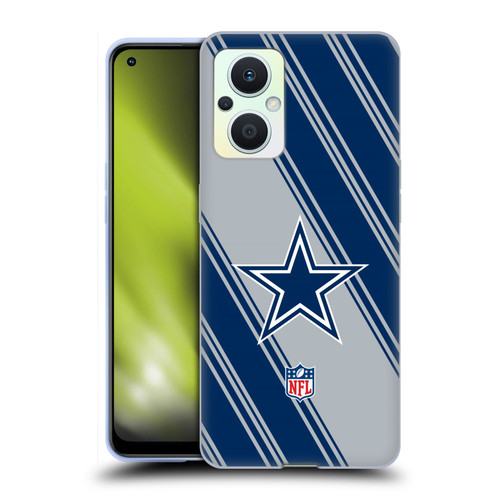 NFL Dallas Cowboys Artwork Stripes Soft Gel Case for OPPO Reno8 Lite