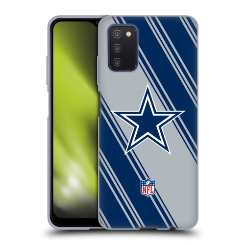 NFL Dallas Cowboys Artwork Stripes Soft Gel Case for Samsung Galaxy A03s (2021)