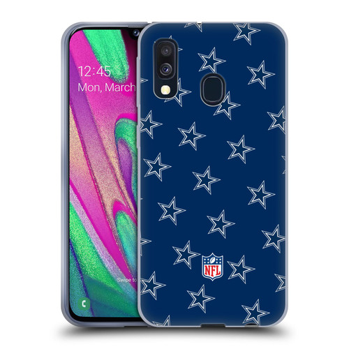 NFL Dallas Cowboys Artwork Patterns Soft Gel Case for Samsung Galaxy A40 (2019)