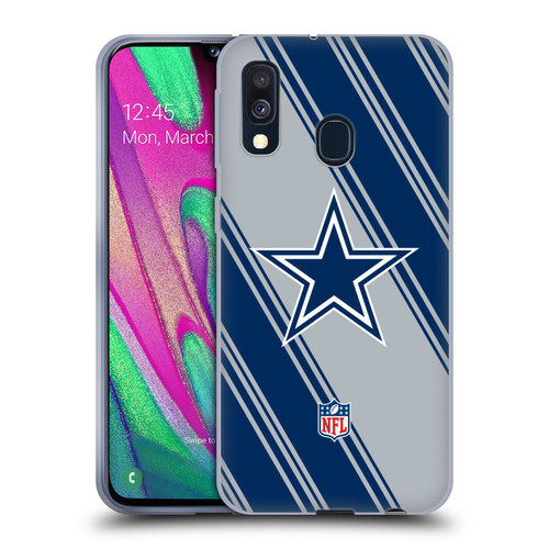 NFL Dallas Cowboys Artwork Stripes Soft Gel Case for Samsung Galaxy A40 (2019)