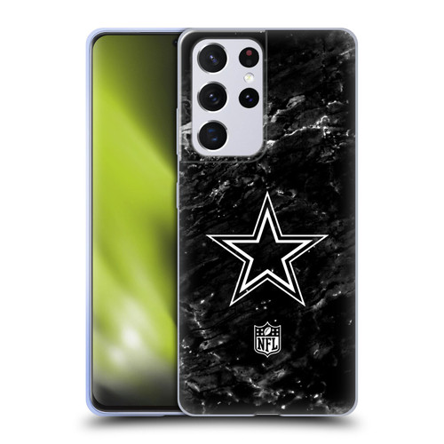 NFL Dallas Cowboys Artwork Marble Soft Gel Case for Samsung Galaxy S21 Ultra 5G