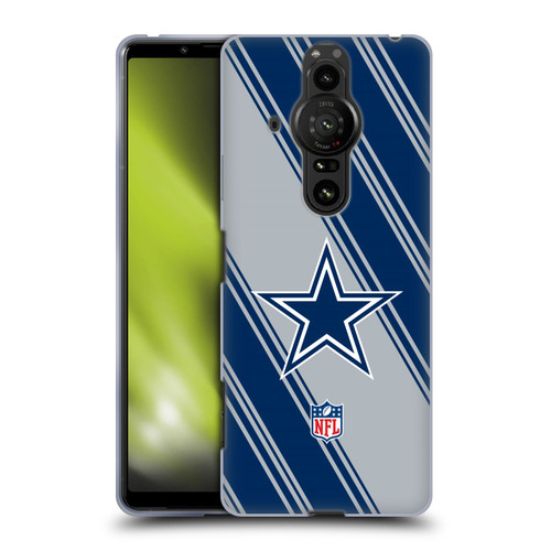 NFL Dallas Cowboys Artwork Stripes Soft Gel Case for Sony Xperia Pro-I
