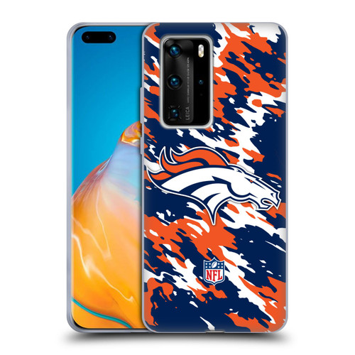 NFL Denver Broncos Logo Camou Soft Gel Case for Huawei P40 Pro / P40 Pro Plus 5G