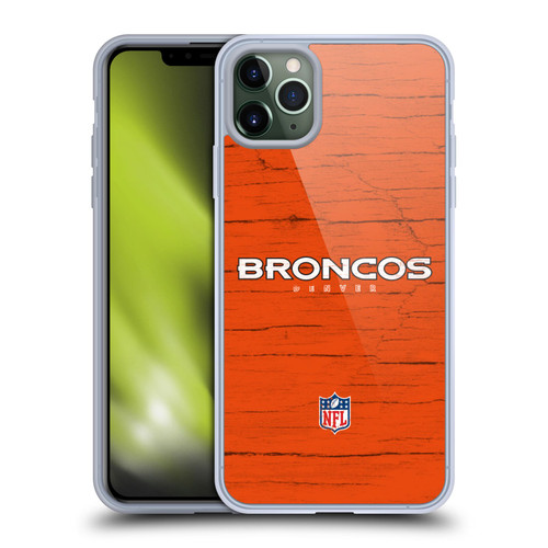 NFL Denver Broncos Logo Distressed Look Soft Gel Case for Apple iPhone 11 Pro Max